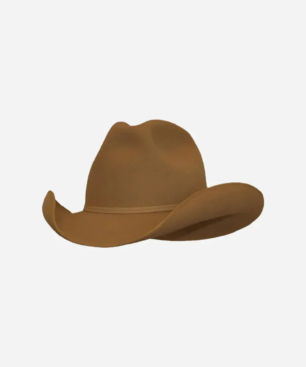 Brown Jimmy Stewart Wool Cowboy Hat