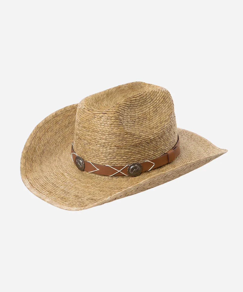 Classic Western Style Brown Straw Cap