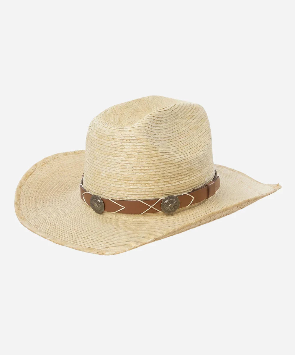 Outpost Badge Curved Brim Straw Cowboy Hat