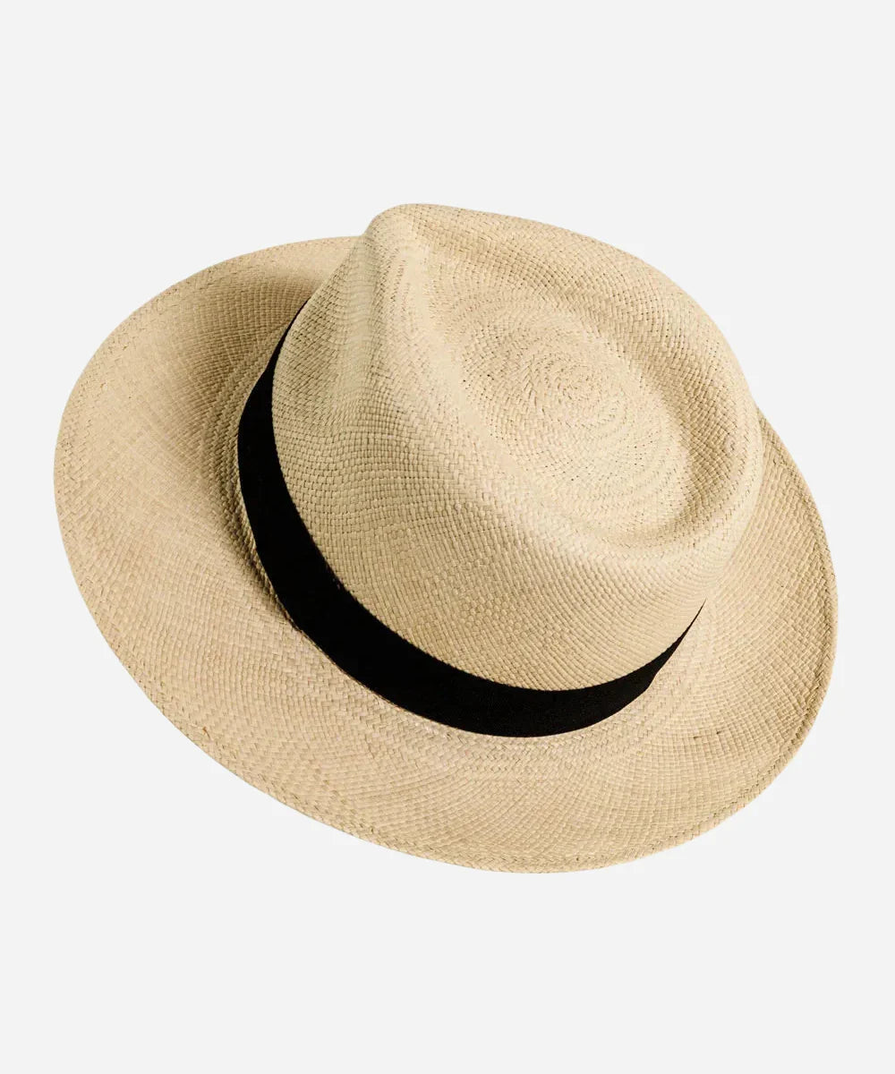 Natural Corleone Fedora Panama Straw Hat
