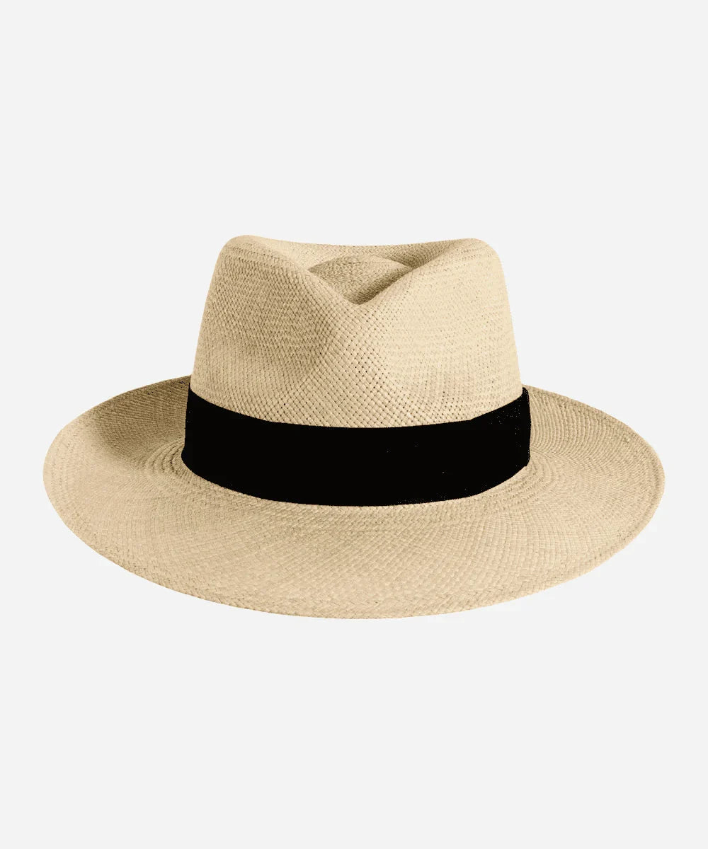 Natural Corleone Fedora Panama Straw Hat