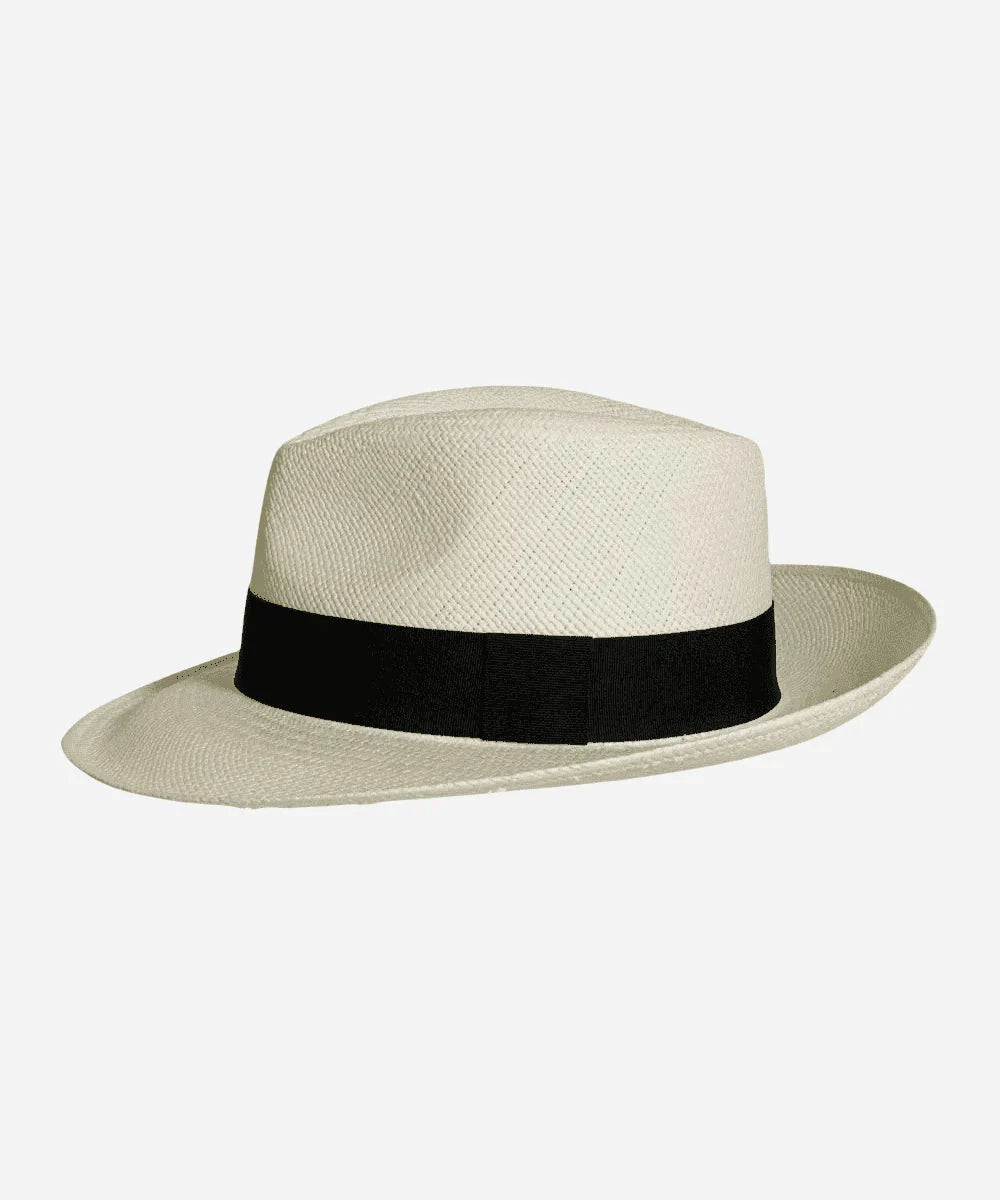 White Corleone Straw Fedora Panama Hat
