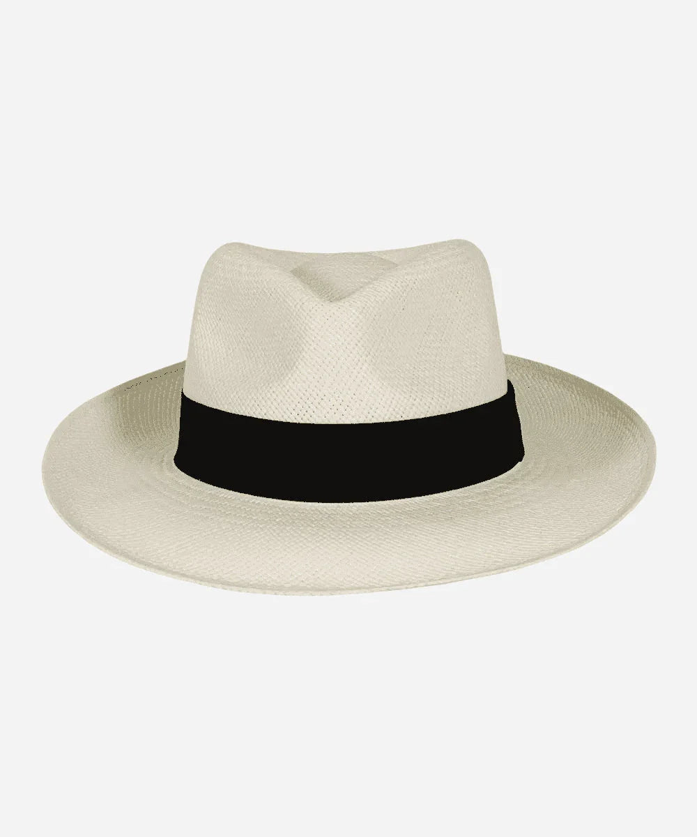 White Corleone Straw Fedora Panama Hat