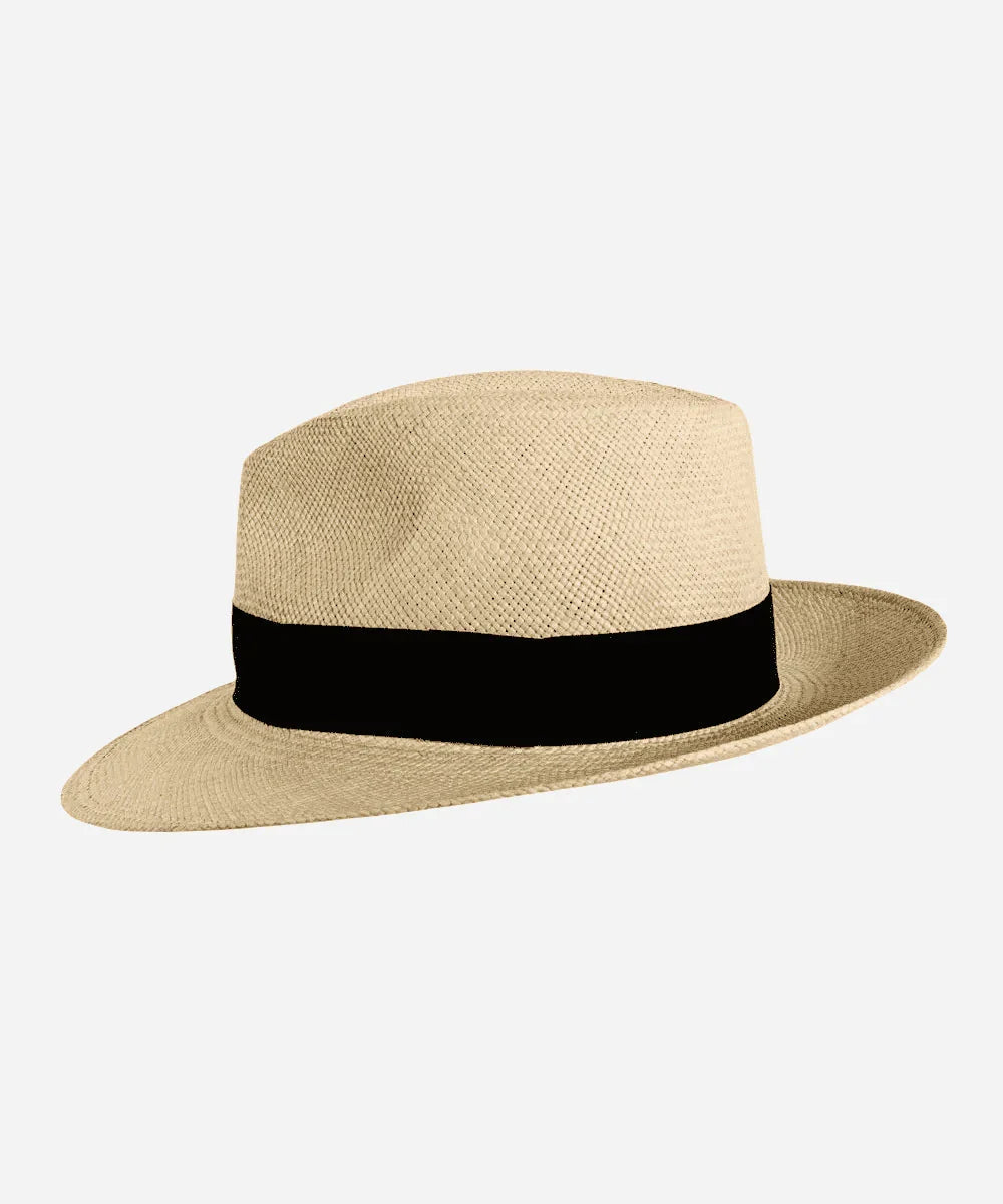 Natural Corleone Fedora Panama Straw Hat