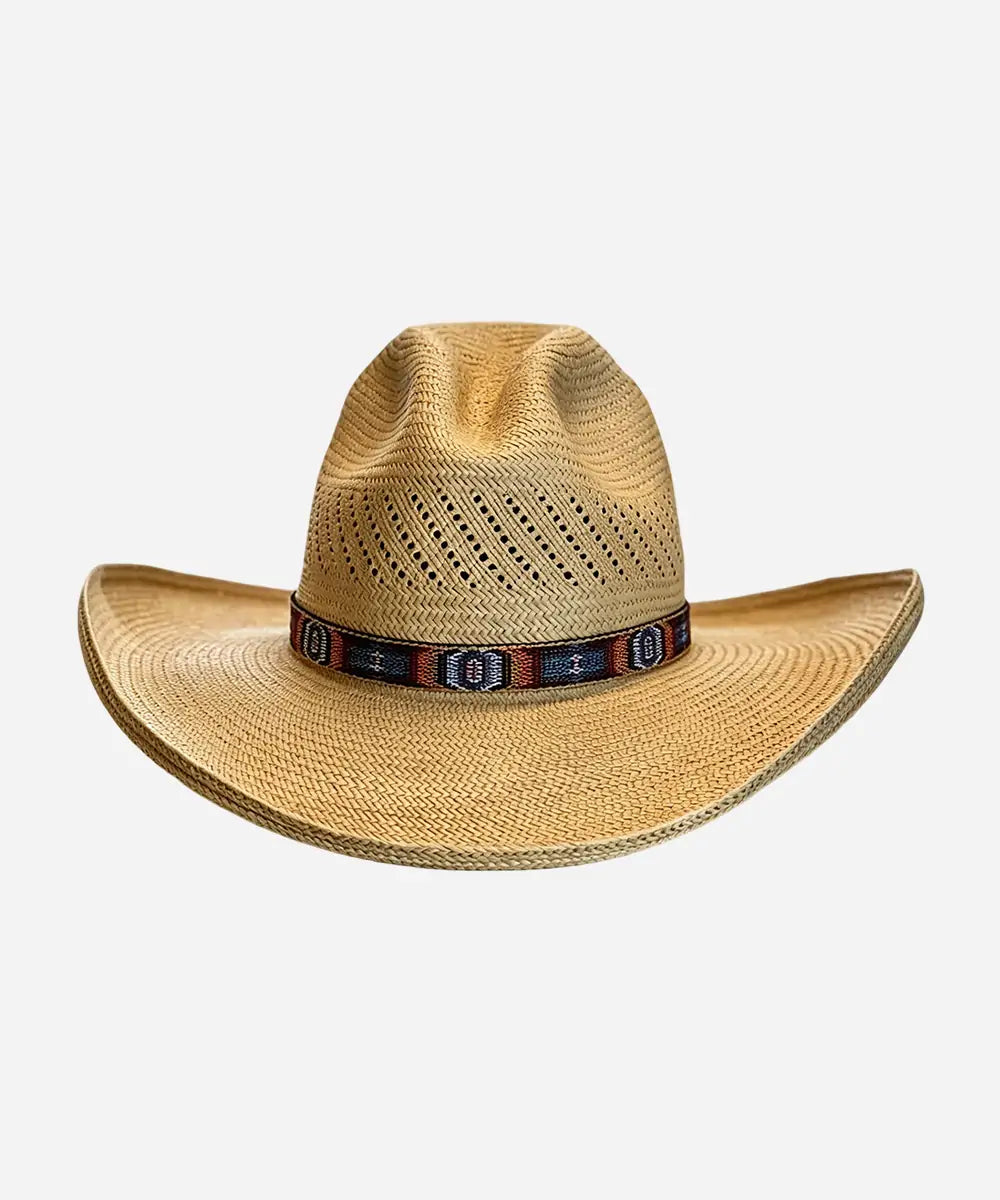 Horizon Brown Palm Leaf Straw Cowboy Hat