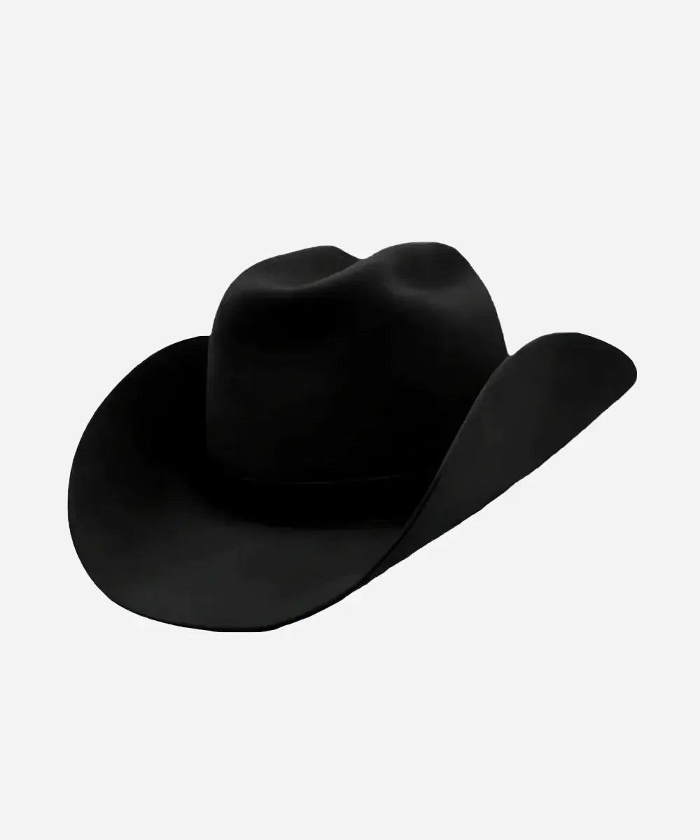 James Dean Black Wool Felt Cowboy Cap