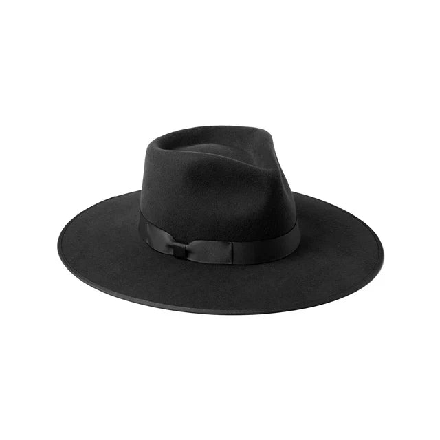Noir Rancher Black Wool Fedora Hat