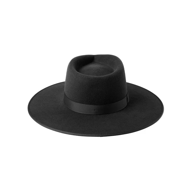 Noir Rancher Black Wool Fedora Hat