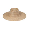 Natural Wide Brim Palm Leaf Boater Straw Hat