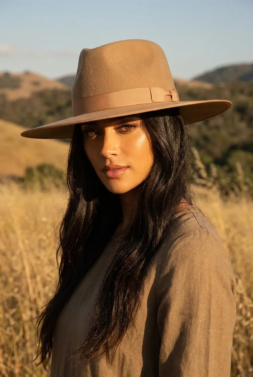 Teak Rancher Brown Wool Heritage Fedora Hat