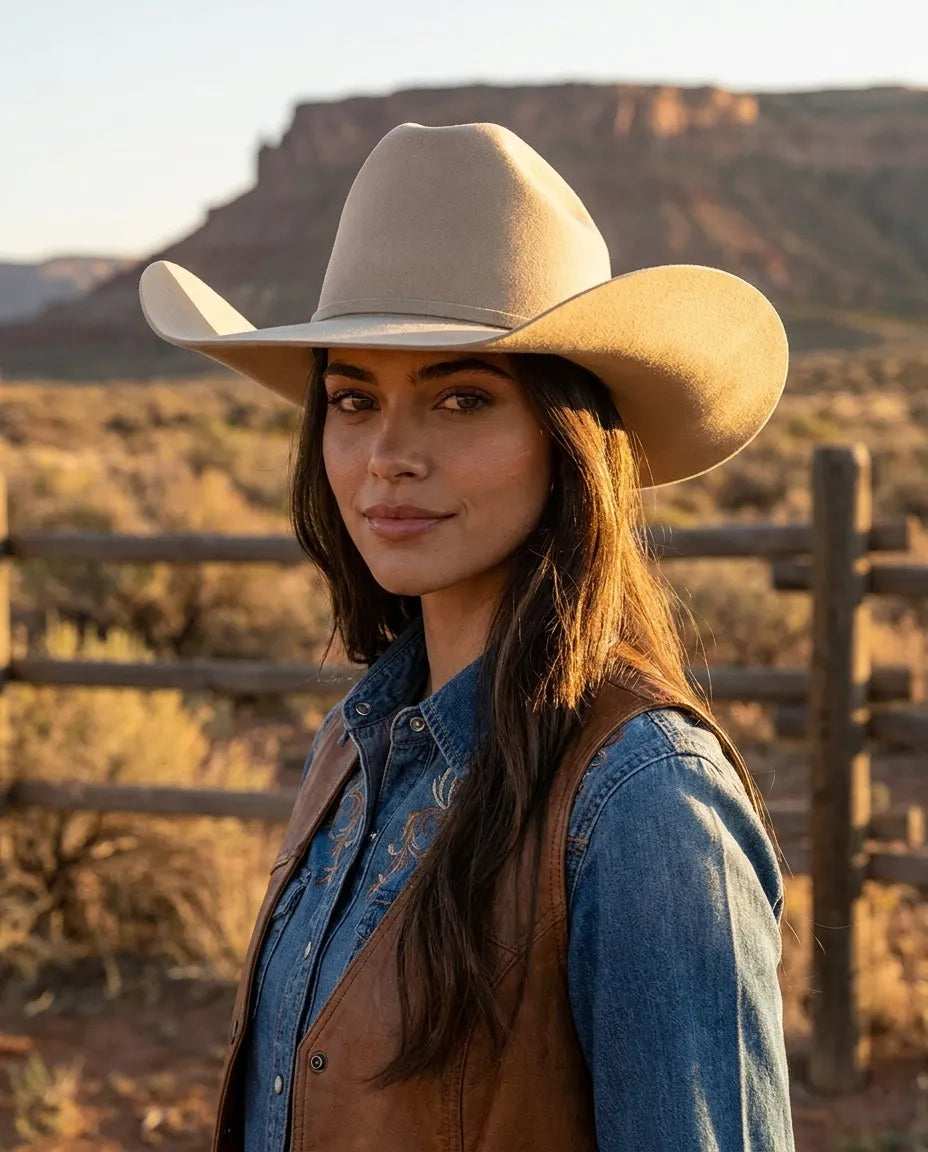 Cream Matriarch Wool Cattleman Cowboy Hat