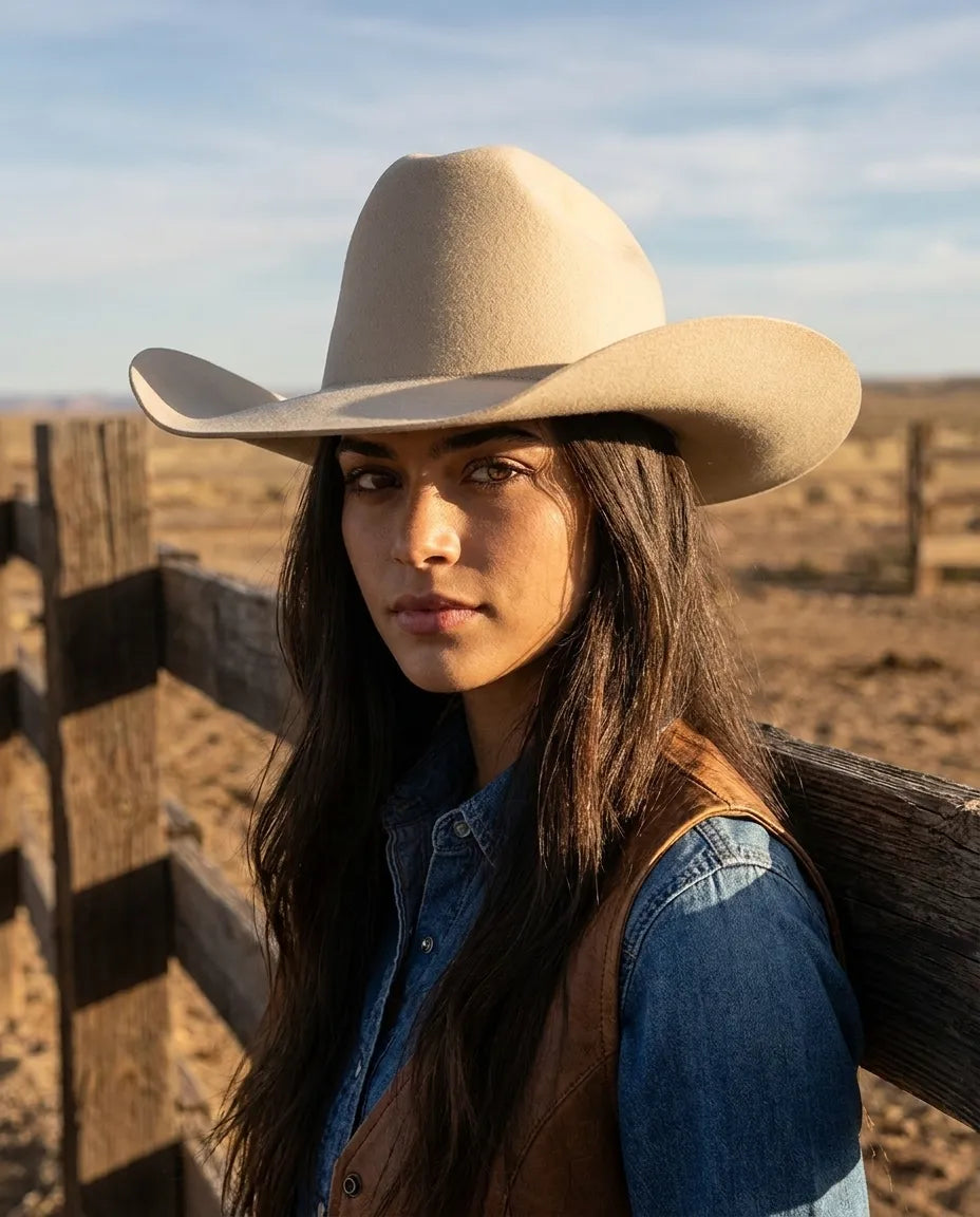 Cream Matriarch Wool Cattleman Cowboy Hat