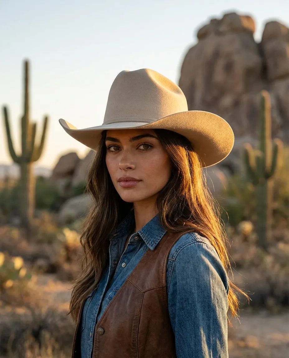 Cream Matriarch Wool Cattleman Cowboy Hat