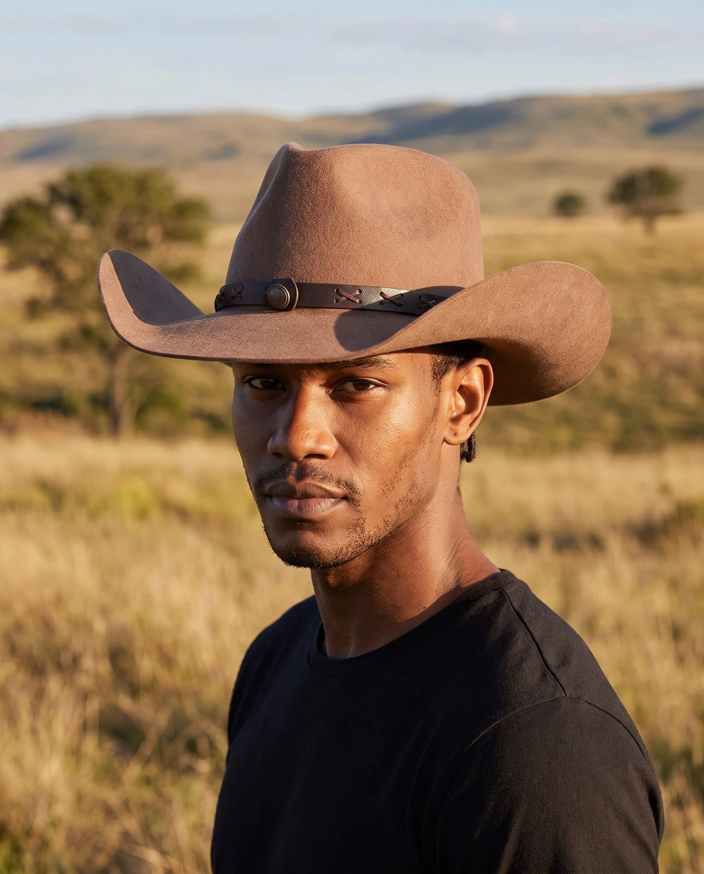 Brown Wool Felt Cowboy Hat