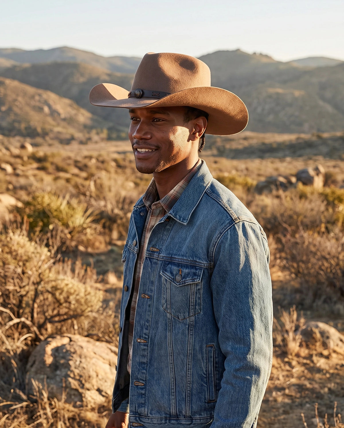 Brown Wool Felt Cowboy Hat