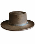 Dark Brown Wool Felt Fedora Hat for Men
