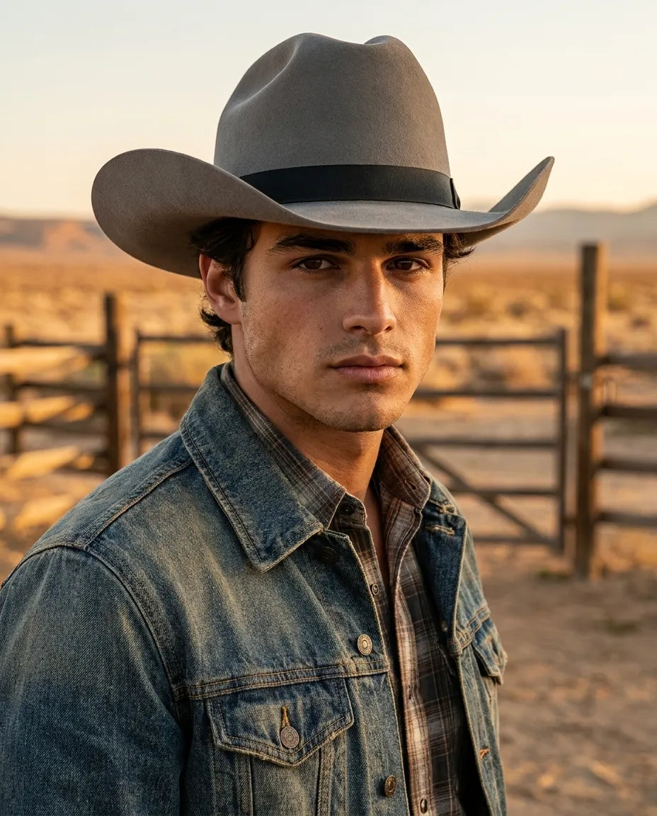 Grey Cattleman Wool Felt Cowboy Hat