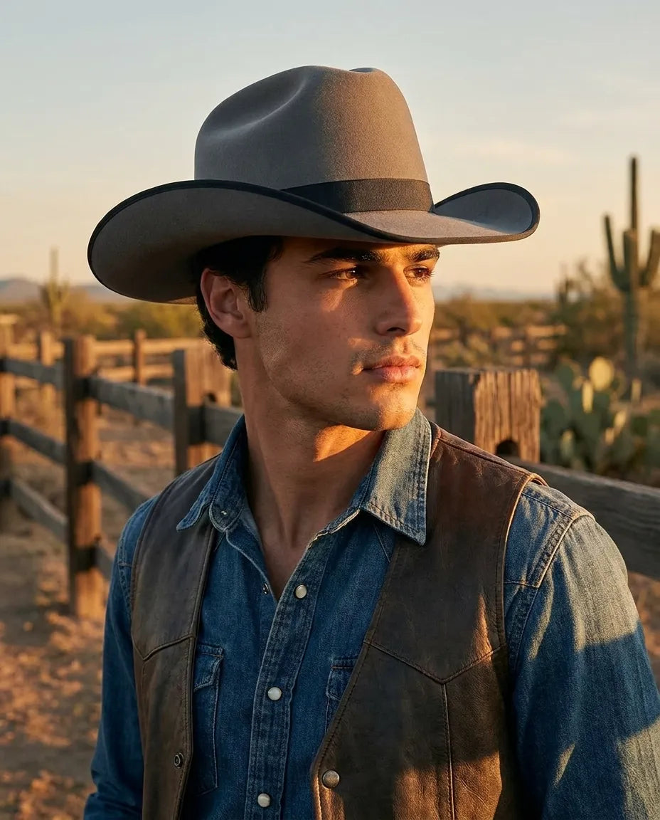 Grey Cattleman Wool Felt Cowboy Hat