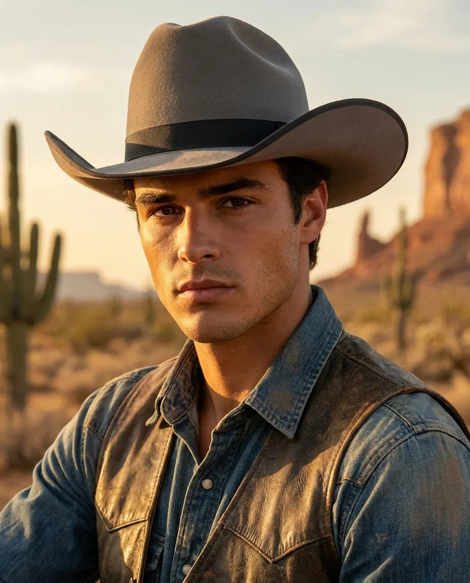 Grey Cattleman Wool Felt Cowboy Hat