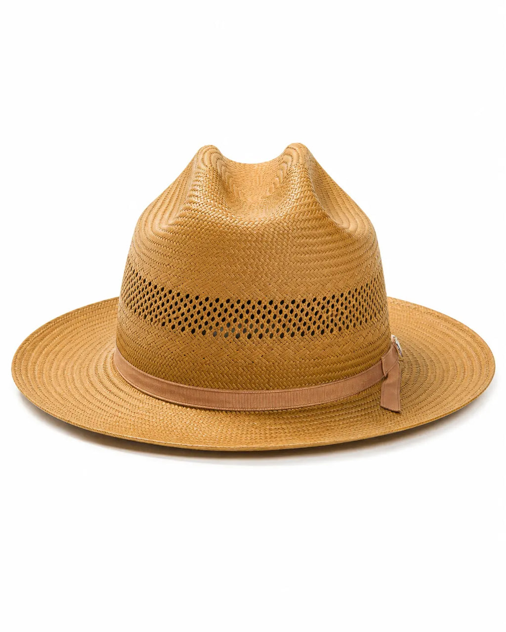 Handwoven Light Brown Wide Brim Straw Hat