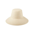 Beige Wide Brim Cotton Canvas Bucket Hat