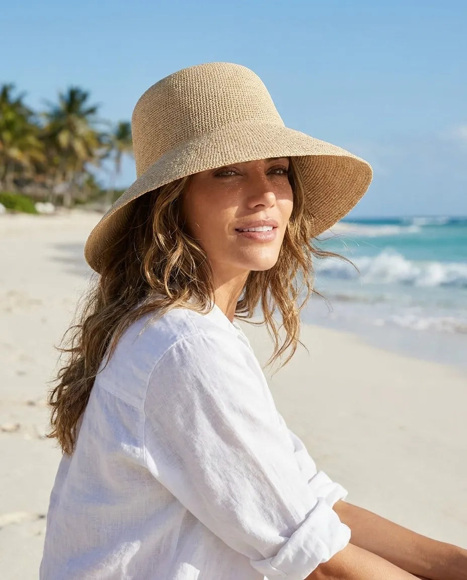 Classic Summer Inca Raffia Straw Sun Hat