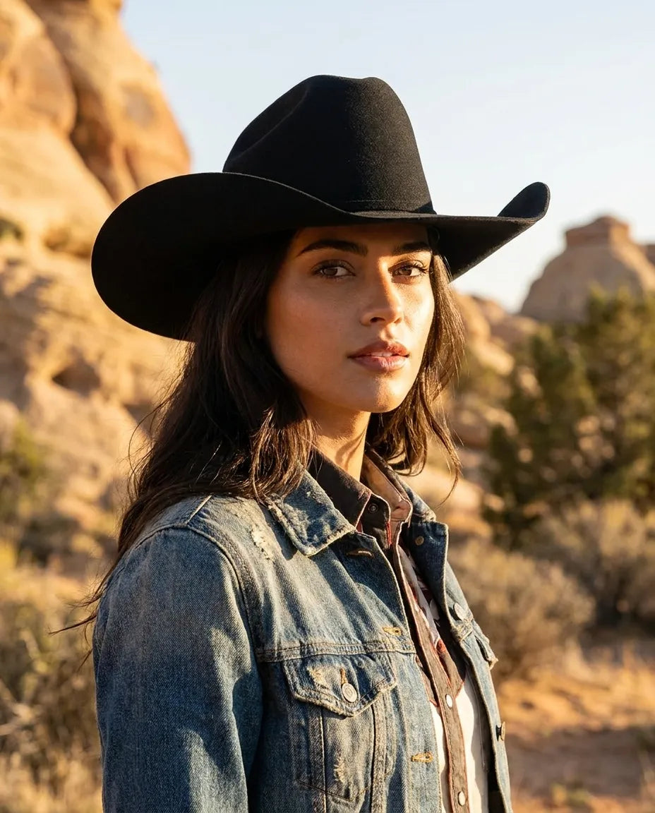 Matriarch Black Australian Wool Cattleman Cowboy Hat