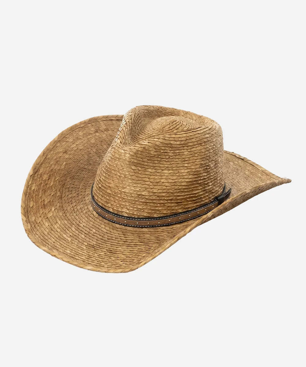 High Western Crown Mesa Brown Cowboy Straw Hat