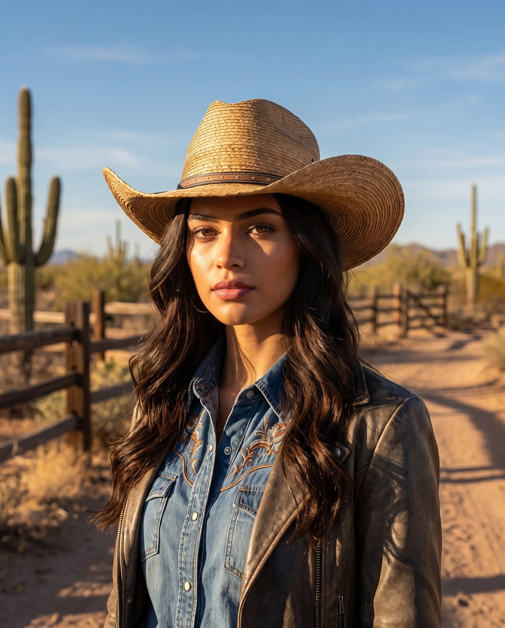 High Western Crown Mesa Brown Cowboy Straw Hat