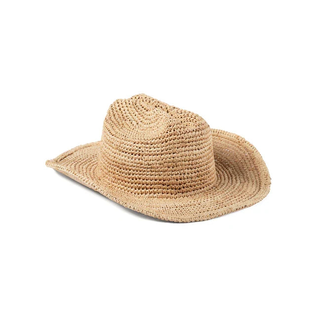 Natural Raffia Cattleman Cowboy Straw Hat