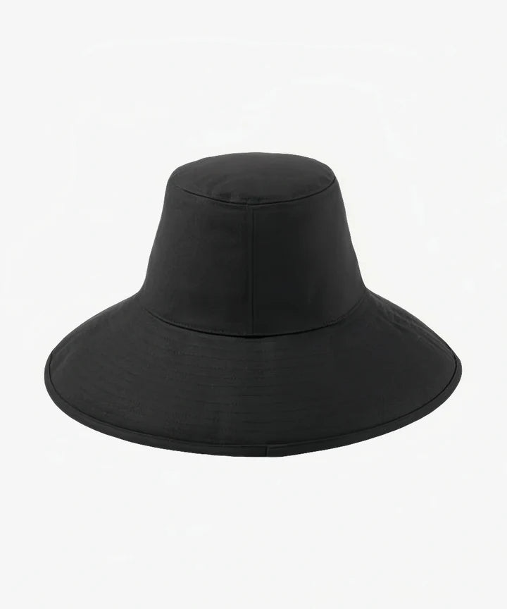 Lubelly Black Wide Brim Canvas Bucket Hat
