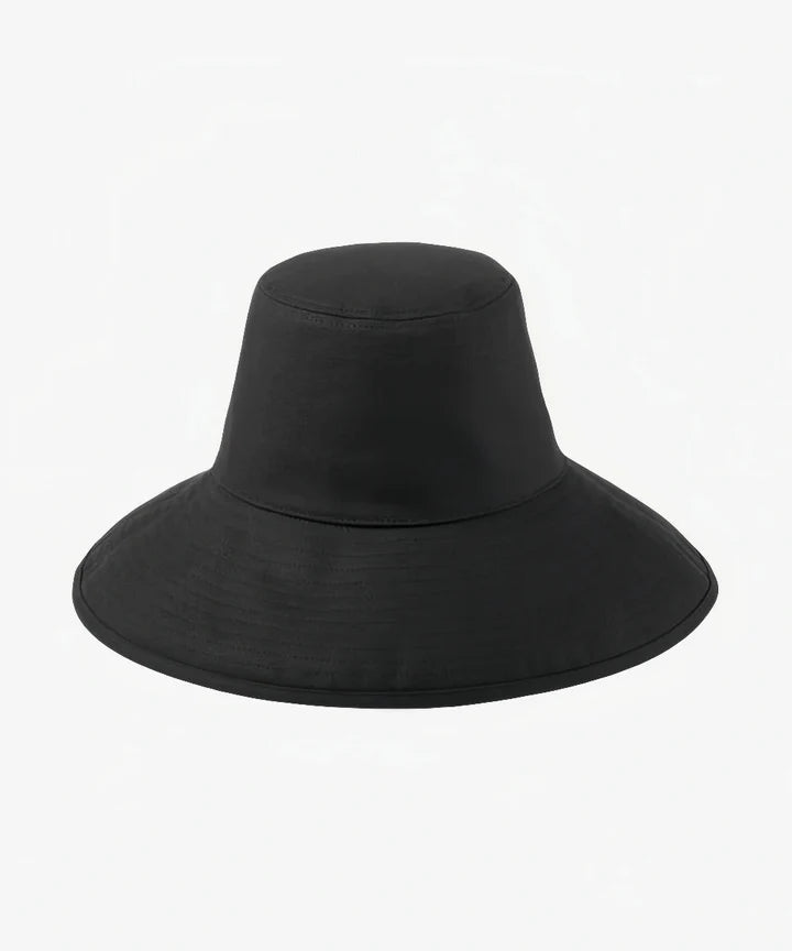 Lubelly Black Wide Brim Canvas Bucket Hat
