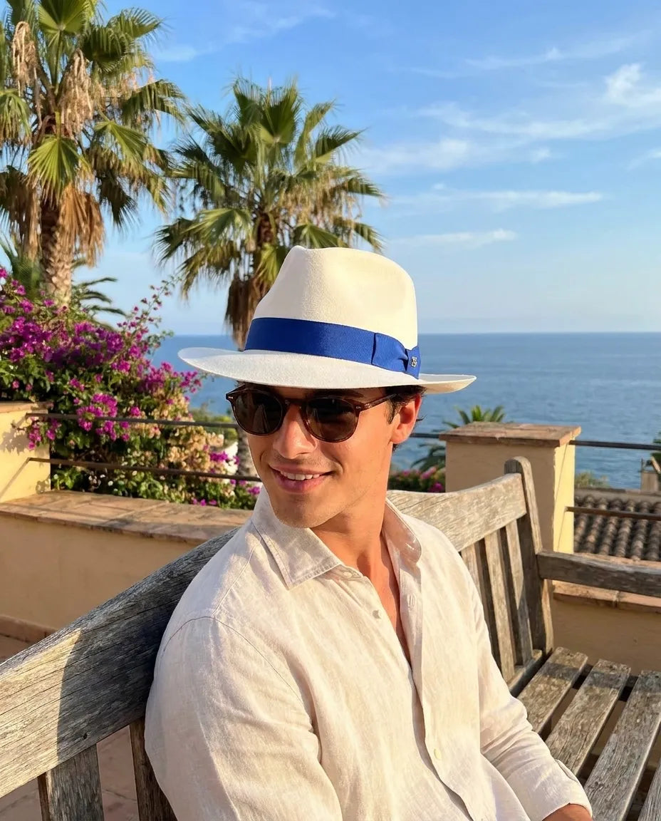 Classic Gatsby White Straw Panama Hat