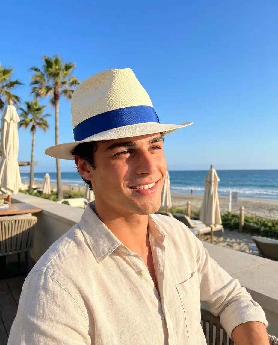 Classic Gatsby White Straw Panama Hat