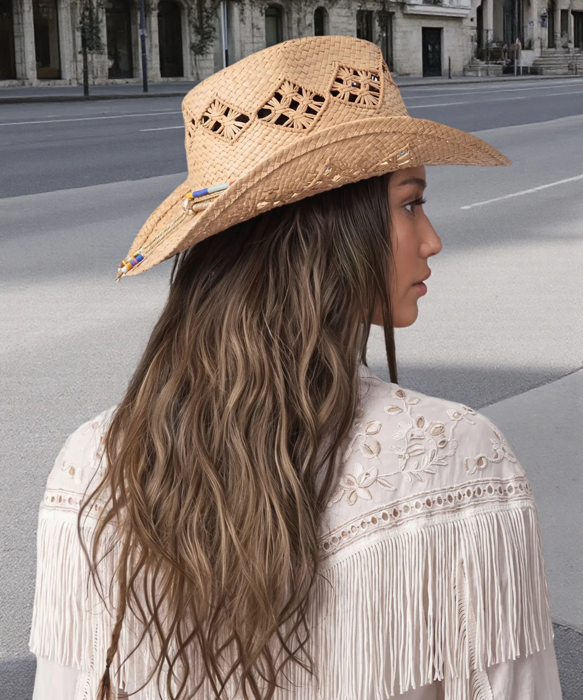 Summer Raffia Straw Cowboy Hat