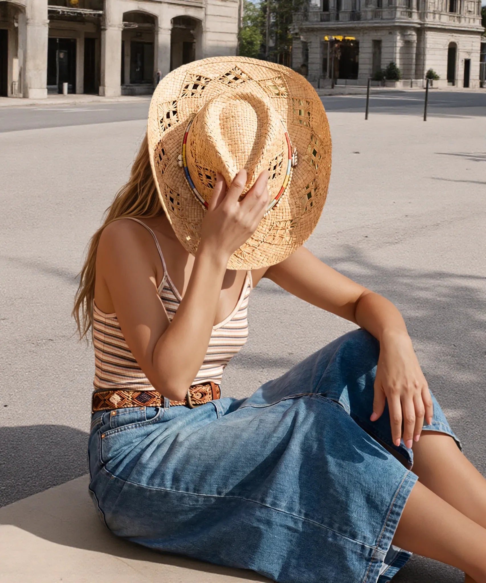 Summer Raffia Straw Cowboy Hat