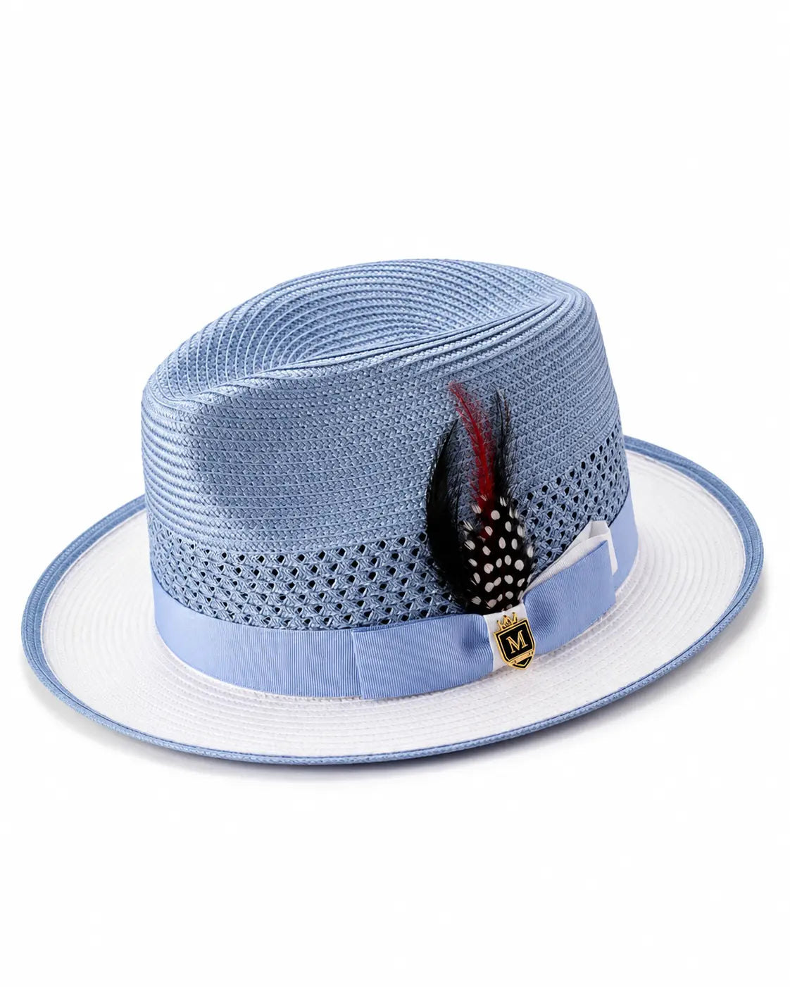 Women’s Light Blue Fashionable Straw Hat