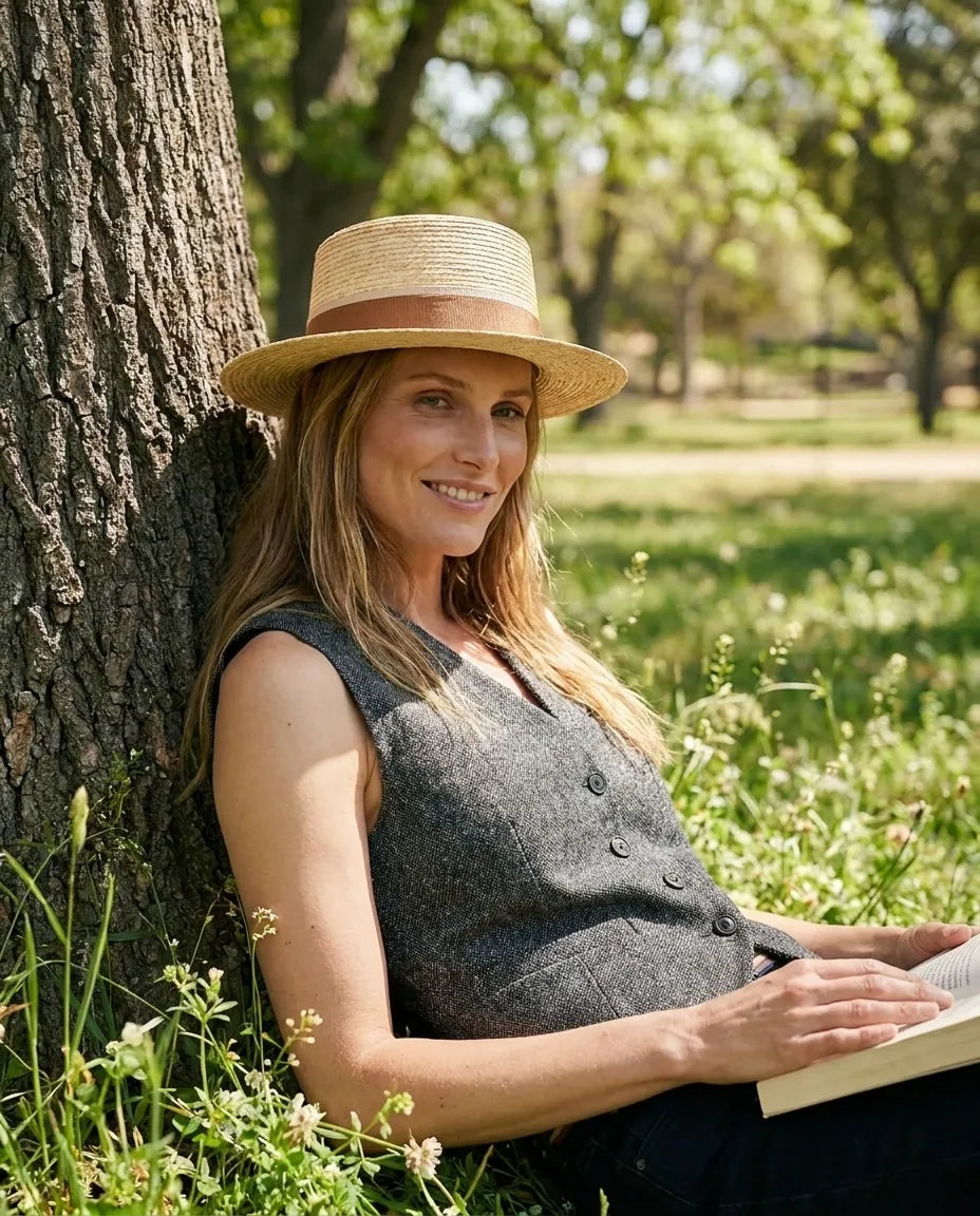 Women Summer Palm Leaf Straw Hat